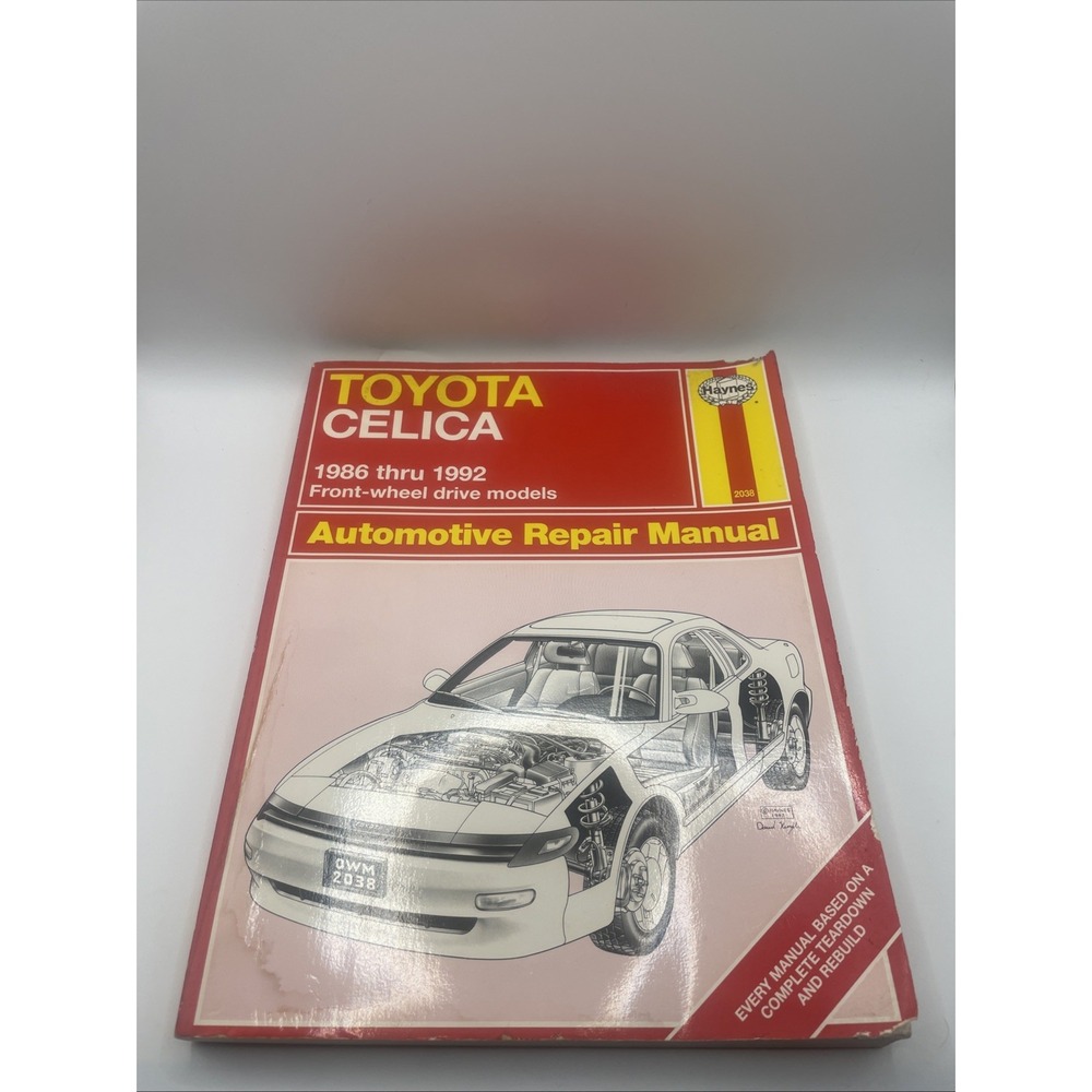 Haynes Toyota Celica 1986 to 1992 Front Wheel Drive models- Repair Manual #2038